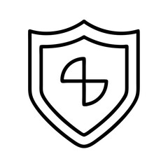 Poster - Shield security protection logo vector design for antivirus and data privacy safety and cyber defense icon