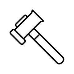 Leinwandbilder - Gavel vector icon auction judge law legal court hammer symbol justice outline illustration graphic design tool