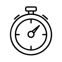 Poster - Stopwatch timer icon vector illustration for time management and productivity tracking tool application design