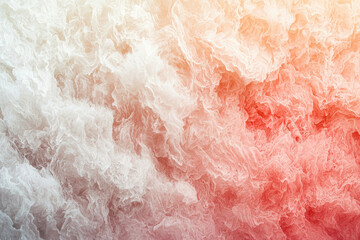 Poster - Abstract art depicting swirling, textured clouds in shades of white and red, creating a dreamy, ethereal effect.