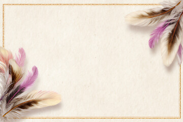 feather accent frame,