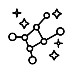 Poster - Explore the cosmos with this constellation vector graphic perfect for astronomy and astrology themed designs and projects