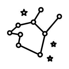 Leinwandbilder - Vector illustration of constellation with stars for astronomy science and astrology design