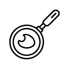 Poster - Magnifying glass outline icon for search, find, zoom, and discovery in vector format for web and print use