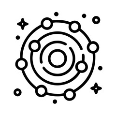 Wall Mural - solar system science galaxy planets orbit universe astronomy space exploration vector illustration i