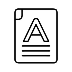 Poster - Document file with letter a icon vector illustration for business and education design template concept