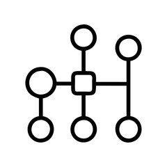 Poster - Network diagram connection node structure vector illustration for data visualization and mapping tool design