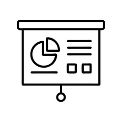 Poster - Presentation chart with pie graph and data analysis for business meeting and report icon vector