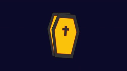 Poster - Animated coffin icon with glitch effect. Alpha channel