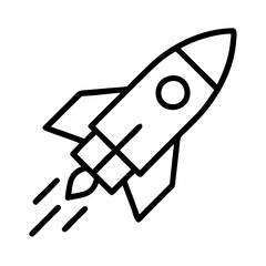 Poster - Rocket ship launch vector illustration for space exploration and startup business concept design idea