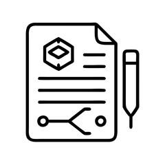 Aufkleber - Technical document design vector, engineering blueprint with pencil, project plan and specification sheet
