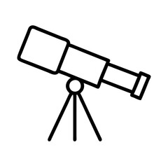 Poster - telescope vector illustration for astronomy science and stargazing equipment and astronomical observ