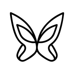 Poster - Butterfly wings outline vector design for logo template or tattoo design concept minimalist style illustration