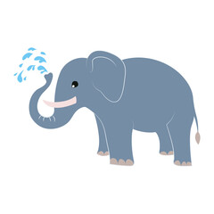 Wall Mural - color icon for elephant