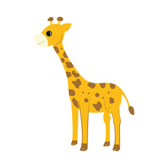 Wall Mural - color icon for giraffe