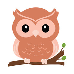 Wall Mural - color icon for owl