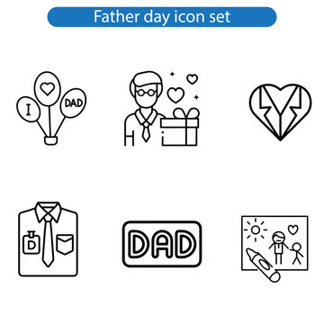 International fathers day vector art illustration on white background.
