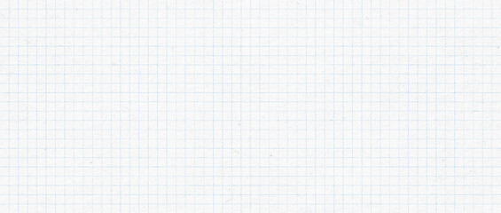 Poster - White notebook sheet with blue grid banner