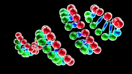 Poster - Vibrant DNA Spiral Design with Colorful Molecular Structure