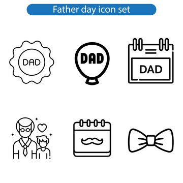 International fathers day vector art illustration on white background.