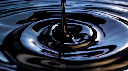 Poster - Mesmerizing Ripples of Oil Creating Fluid Patterns and Depth