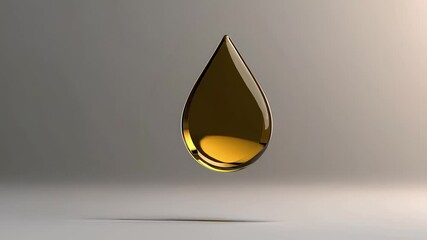 Poster - Elegant Oil Droplet Hanging in Space with Smooth Reflection