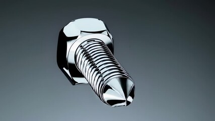 Poster - Metallic Screw Showcase with Transparent Design and Simple Style