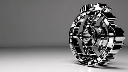 Poster - Intricate Mechanical Design with Animation Elements and Simple Style