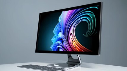 Poster - Modern Desktop Design with Futuristic Elegance and Simple Lines