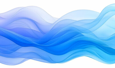 Poster - Soft Blue and White Gradient Waves Background for Design Projects