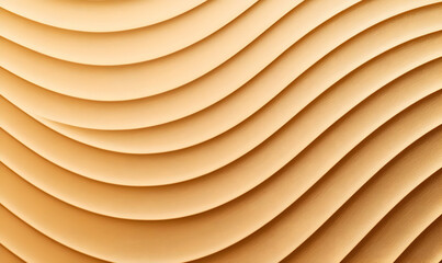 Poster - Elegant Circular Waves on Gold Background in Soft Tones