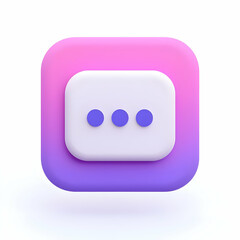 Poster - Chat Bubble Icon Design in Soft Pink and Purple Gradient