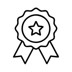 Poster - Star award badge vector graphic for achievement recognition and quality symbol design element isolated