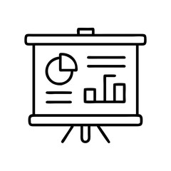 Poster - Presentation board with chart and graph for business meeting and data analysis icon vector design 100