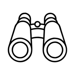 Poster - binoculars vector icon for travel and adventure optical equipment for birdwatching and exploration t
