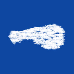 Poster - Clouds in the shape of a angle grinder symbol on a transparent background. A symbol consisting of clouds in the center. Illustration on transparent background