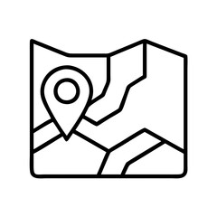 Poster - Find location on map with pin point gps navigation and travel destination route planning and cartography icon