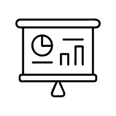 Poster - Presentation board with pie chart and bar graph for business data analysis and statistics report