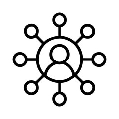 Poster - Network marketing business model icon for social media connection and communication concept design element