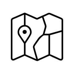 Poster - Map location pin vector icon for travel gps navigation destination and route planning guide illustration