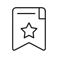 Poster - Bookmark icon vector graphic with star symbol for favorite save and remember content and page design