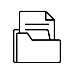 Aufkleber - Folder with document file vector icon for data storage and organization of information and files in office 100
