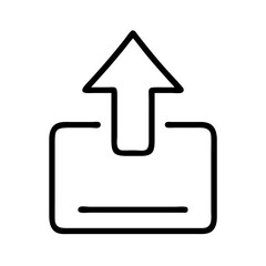 Poster - Upload file icon vector graphic download symbol share arrow sign for web design and mobile apps interface 100