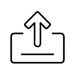 Poster - Upload icon vector graphic download symbol for website design and mobile application user interface design