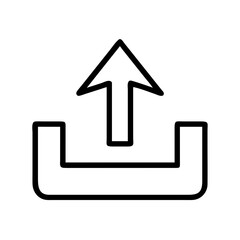Poster - Upload icon vector graphic download button image transfer file sharing arrow up simple design for web 100