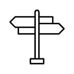 Poster - Directional signpost vector icon illustration for navigation and travel destination guide symbol graphic design