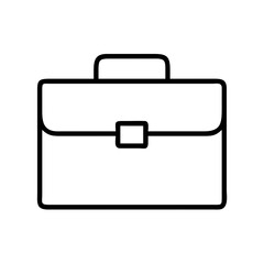 Poster - Business briefcase icon vector illustration for portfolio document case and work bag outline symbol 100