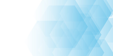 Wall Mural - abstract medical blue hexagon background design. blue gradient abstract background with shapes eleme