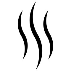 Aufkleber - Rising Heat Haze, Three Black Wavy Lines on White