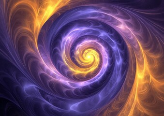 Poster - Abstract luminous spiral in vibrant colors, representing energy and dimensions